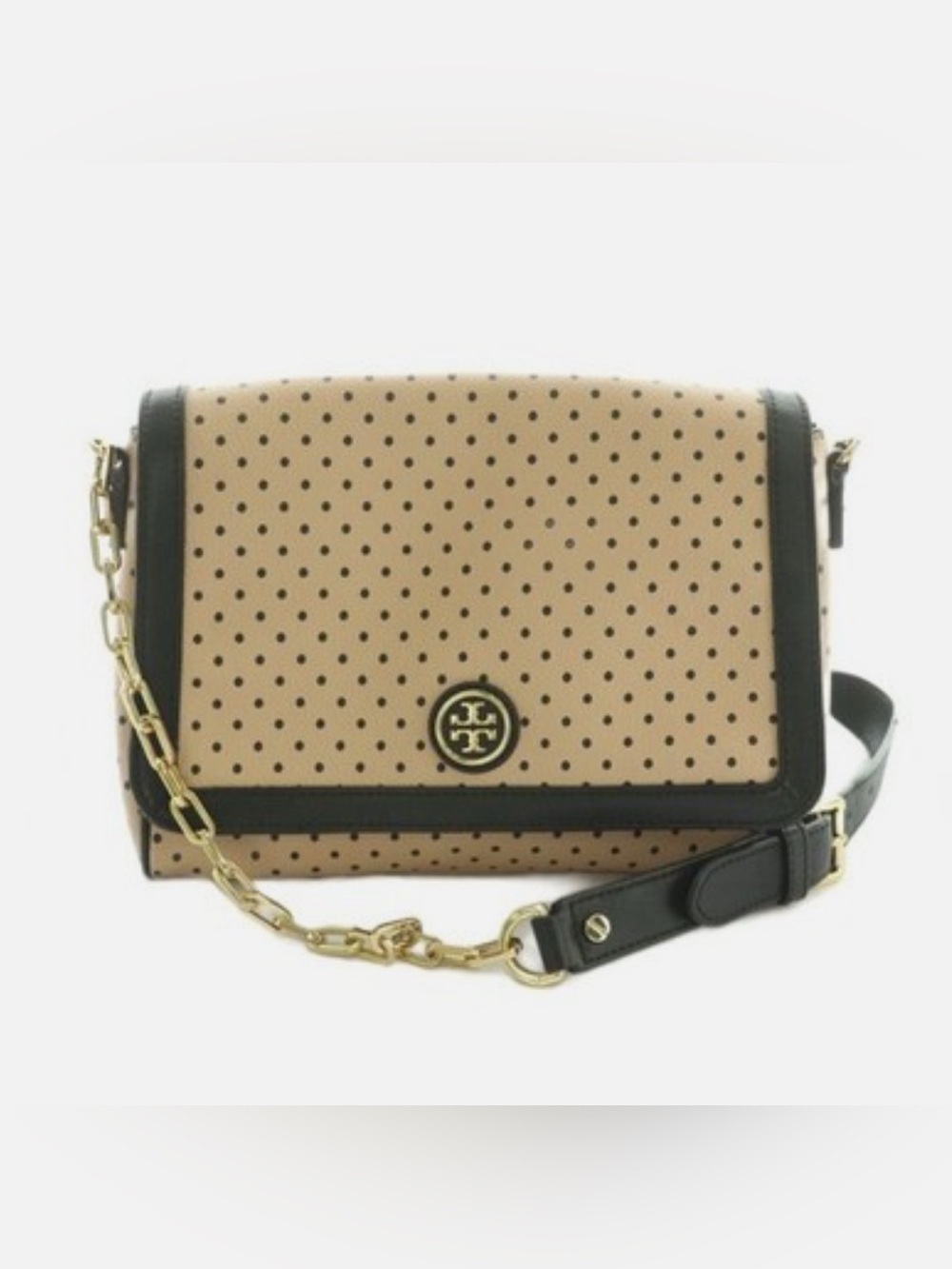 TORY BURCH Dot Pattern Flap Shoulder Bag